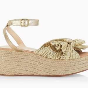 Loeffler Randall Gold Espadrille Wedges